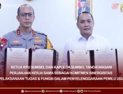 KPU Provinsi Sumsel dan Polda Sumsel Teken Perjanjian Kerja Sama Sinergisitas Penyelenggaraan Pemilu 2024