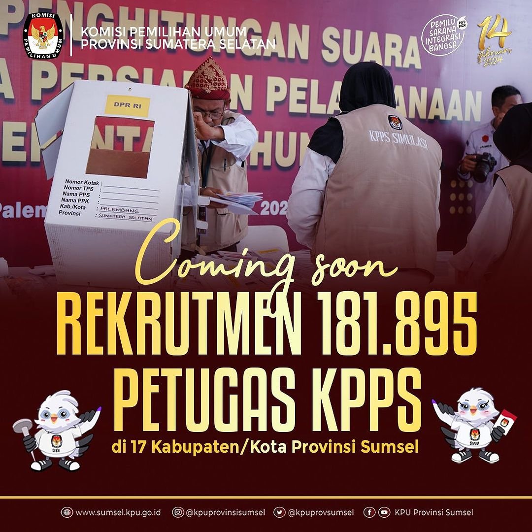 Sumber :Instagram KPU Provinsi Sumatera Selatan